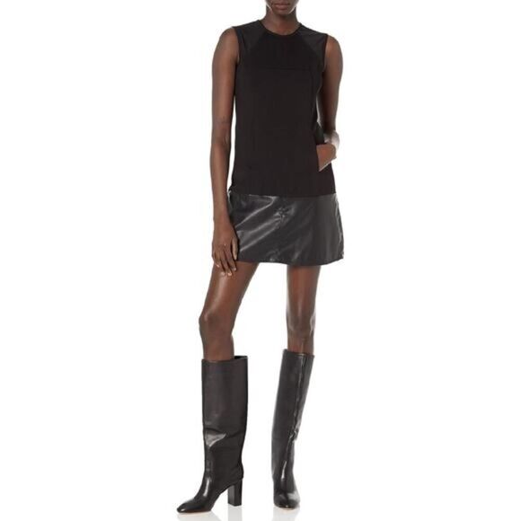 KaufmanFranco Collective Kaufman Franco Vegan leather shift Dress Size 4